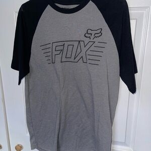 Fox Racing Gray and Black Raglan T-Shirt
